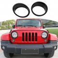 Rt-tcz For Wrangler Jk Headlight Cover Trim Bezels Jeep Jku Unlimited 2007-2017 Black Exterior Accessories 2pcs 