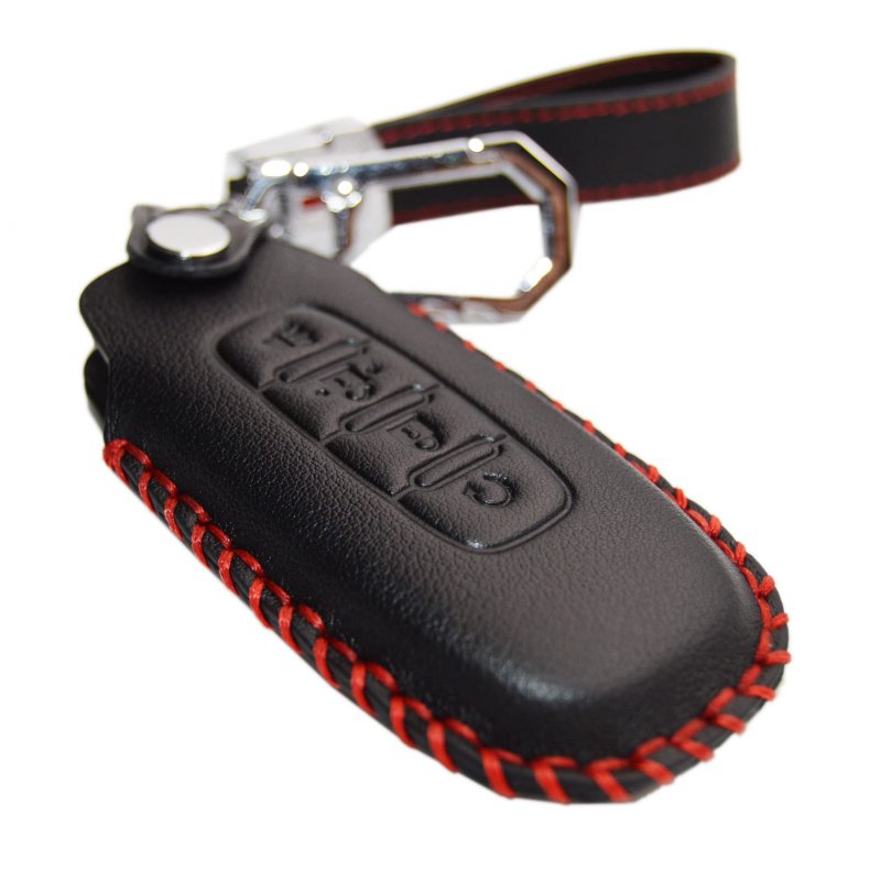 Leather Key Cover Keychain Hook Clip For Nissan Rogue Pathfinder X-trail 2023 2024 285e3-7la6a