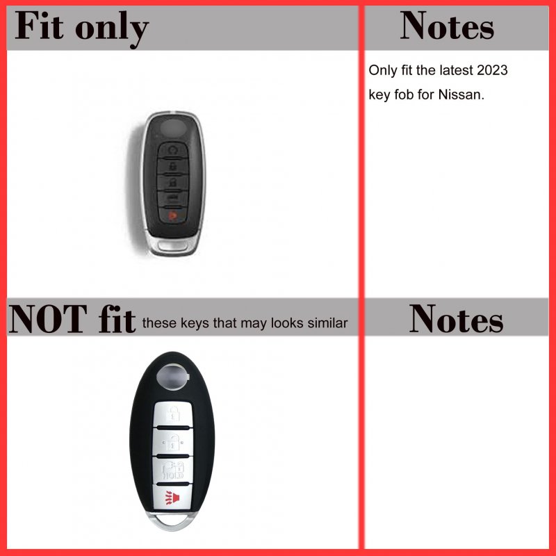 Leather Key Cover Keychain Hook Clip For Nissan Rogue Pathfinder X-trail 2023 2024 285e3-7la6a