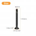 Uxcell 6 X 1-1 4 Sheet Metal Screws 100pcs Black Oxide 410 Stainless Steel Flat Head Phillips Drive Self Drilling
