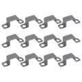 12pcs 33x24 Mm U Shaped Connector Bracket Square Tube Strap Clamp Galvanized Steel Pipe Wood Deck Fence Post Tie For Water 