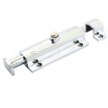 Uxcell Window Door 4 Inch Length Automatic Barrel Bolt Latch Lock Silver Tone