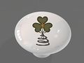 Primative Shamrock High Gloss Ceramic Drawer Knob 