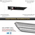 Vipmotoz Full Led Strip Side Marker Lights Fender Parking Lamps Compatible With 2010-2013 Kia Soul Chrome Housing Clear Lens