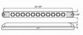 17 Red Led Sealed Trailer Stop Tail And Turn Light Bar Waterproof