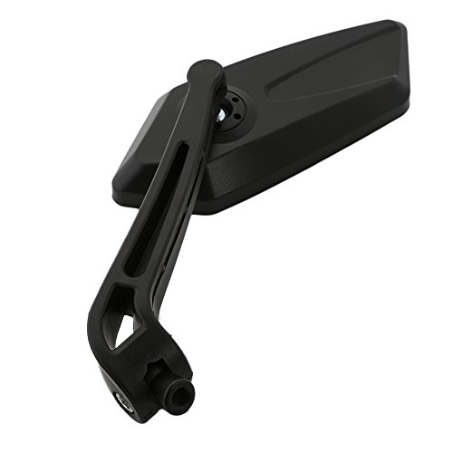 Universal Motorcycle Rearview Side Mirrors For Sports Bike Choppers Cruiser 6 In X 2 Convex With 8mm And 10mm Adapters Black