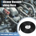 X Autohaux 1 Set Silicone Vacuum Tubing Hose 300cm 6mm Id Engine Automotive Line Black