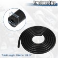 X Autohaux 1 Set Silicone Vacuum Tubing Hose 300cm 6mm Id Engine Automotive Line Black