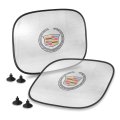 Cadillac Logo Car Side Window Mesh Sun Shades For Uv Protection 2 Pack Official Licensed 