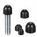 Uxcell Plastic Dome Bolt Nut Protection Cap Covers M8 13mm Hex Screw Cover Black 100pcs