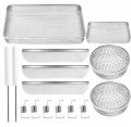 Rv Furnaces Bug Screen Heavy Stainless Steel Mesh Flying Insect With Installation Tool 8 1 X 5 2 3  6 4  Heater Vent 7 Packsi 