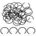 40pcs Round Wire C-clips 70mn Carbon Structural Steel Internal Snap Rings Retaining For 24mm Hole Black 