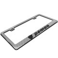 Dodge Demon 3d License Plate Frame Real 3k Carbon Fiber Finish Silver Abs Plastic 12 In X 6 Universal Fit For Car Suv Truck