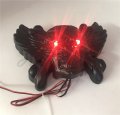 Black Skull Horn Cover Red Light Bulb For 92-16 Harley Cowbell All V-rod S B07bf8hl2r 