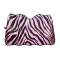 C P R Bubble Accordion Zebra Front Windshield Sun Shade 57 X 27 5 Universal Pink 