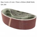 Uxcell 3-inch X 21-inch Aluminum Oxide Sanding Belt 240 Grits Sandpaper Lapped Joint For Sander 10pcs