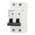 Baomain 6a Ac Miniature Circuit Breaker 400v 50hz 6000a 2 Pole C65 Mcb Din Rail Mounting Mbm6c