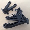 Black Front Rider Foot Pegs Bracket Fit For Honda Cbr600rr Rr 2007 2008-2011