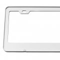Uframe Set Of 2 License Plate Frames Holders Powder Coated Wide Bottom Style White