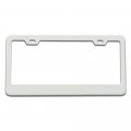 Uframe Set Of 2 License Plate Frames Holders Powder Coated Wide Bottom Style White