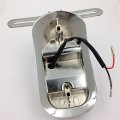 Httmt Xh3118b-d- Chromed Red Metal Brake Tail Light Signals Compatible With Flstn Deluxe Springer Big Twin