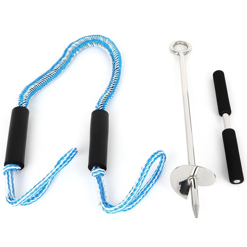 18 Boat Sand Anchor Kit 316 Stainless Steel For Jet Ski Pwc Floats Pontoon Kayak Canoe Comes With Rope Easy To Adjust