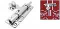 Uxcell Stainless Steel Door Barrel Bolt With Padlock Clasp