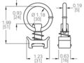 L-track Single Stud Fitting With Round Ring Part Number 32401-pk