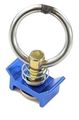 10 Pack L-track Single Stud Fitting With Round Ring Blue 
