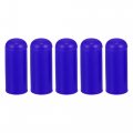 X Autohaux 5 Pcs 4mm 0 16 Silicone Hose Cap Intake Vacuum Tube End Plug For Car Blue
