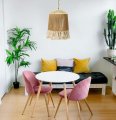 Creative Co-op Ec0905 Coastal Lamp With Natural Paper Rope Shades Fringe Detail And Iron Base Pendant 11 75 
