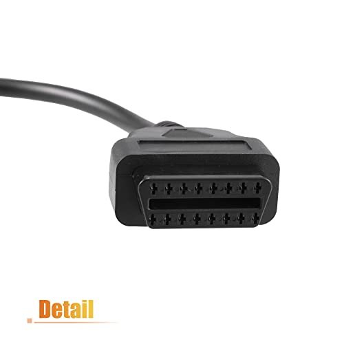 2pcs 16-pin J1962 Obdii Obd2 Female Connector Diagnostic Tool Adapter Cable
