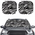Clohomin Black White Zebra Prints Windshield Sunshade Shade Foldable Auto Heat Blocking Keep Your Car Cool Vehicle Accessories 