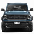Ipick Image For Ford Bronco 3d Chrome Logo On 12 X 4 25 European Look Half-size Stainless Steel License Plate