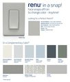 Leviton Rkdmd-pg Renu Dimmer Color Change Kit Pebble Grey 