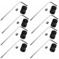 Teamwill 8 Packs Thumb Stud Fit For Buck 110 Folding Knife Universal Replacement Button Hunting Knives Blade Black 