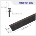 Uxcell 2pcs Door Brush Bottom Sweep H-shape Aluminum Alloy Base With 2 4-inch Nylon For Home Industrial 39-inch L X 3 3-inch W
