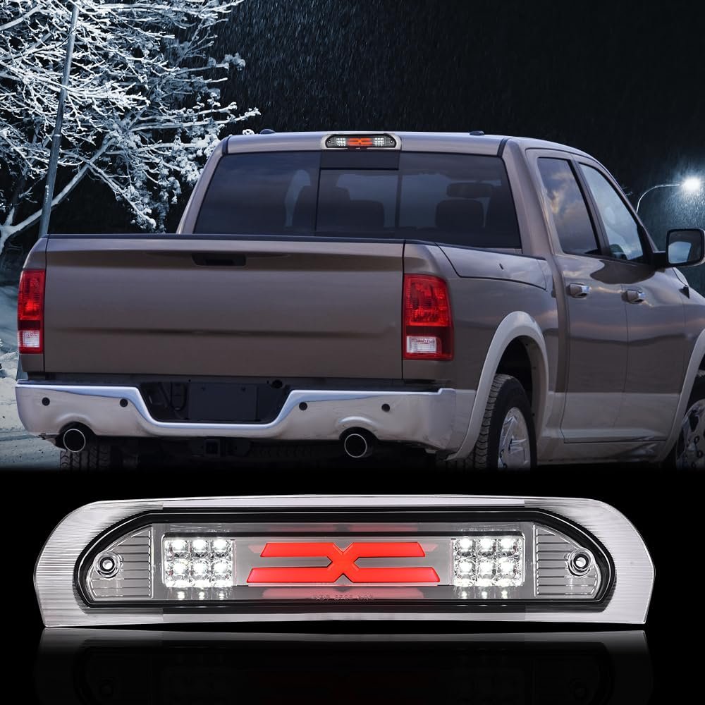 Led Third Brake Light For Dodge Ram 1500 2002-2008 2500 3500 2003-2009 3rd Bar Cargo Clear Lens Chrome Housing Amber Reflector