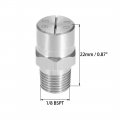Uxcell Flat Fan Spray Tip 1 8bspt Male Thread 304 Stainless Steel Nozzle 95 Degree 1mm Orifice Diameter