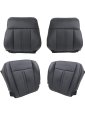 Secos Front Driver Passenger Bottom Top Perforated Leather Seat Cover Black For Lincoln Navigator 2015 2016 2017 