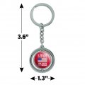 Graphics More I Stand For The Flag Kneel Cross Usa American Patriotic Keychain Spinning Round Chrome Plated Metal