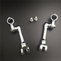 Smt-chrome Long Angled Adjustable Highway Peg Mounting Kit Compatible With Bike Equipped 1-1 4 Inch 1 25 Front Engine Guard
