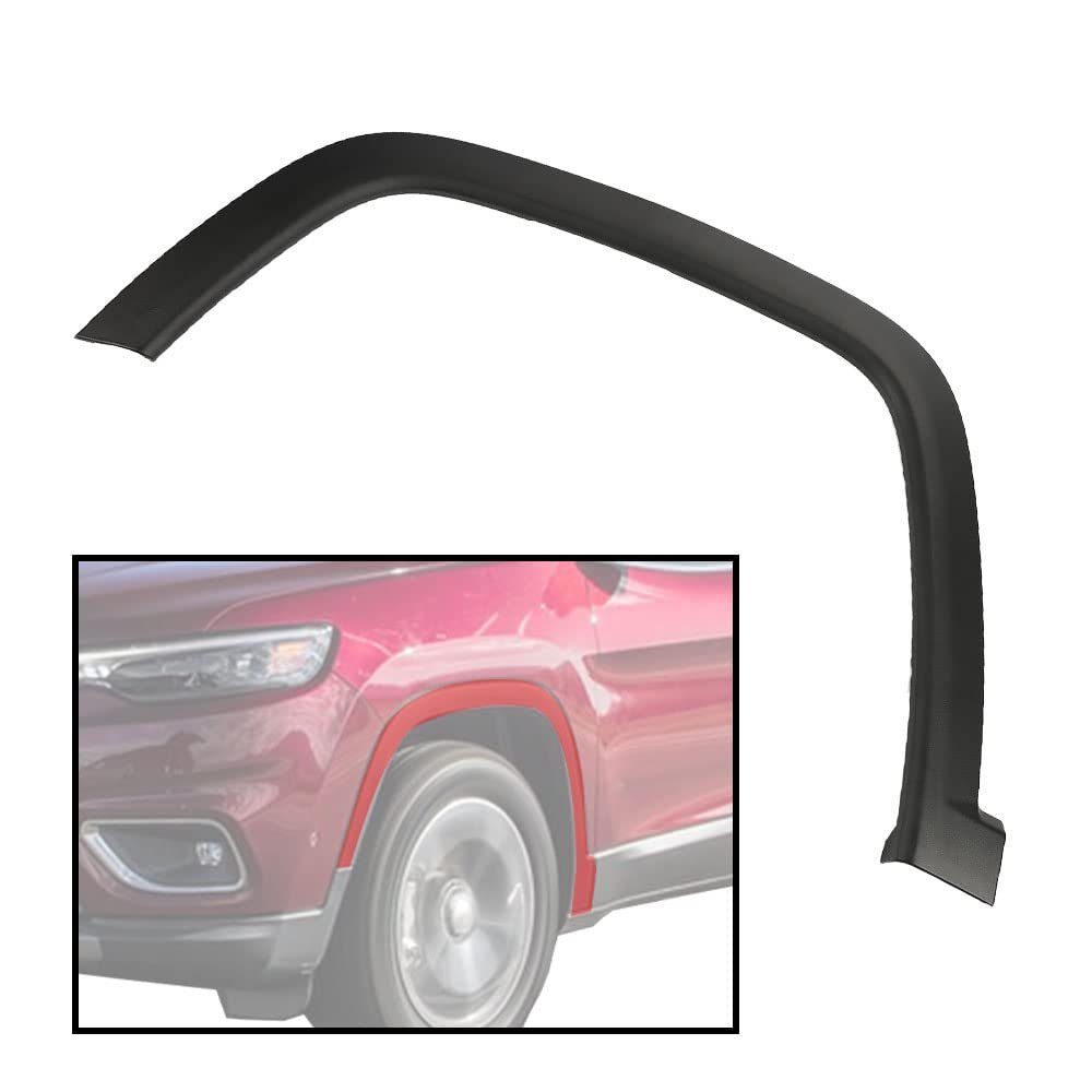 Fender Flare For 2017-2022 Jeep Compass 1pcs Front Left Wheel Molding Textured Black 5up19rxfac