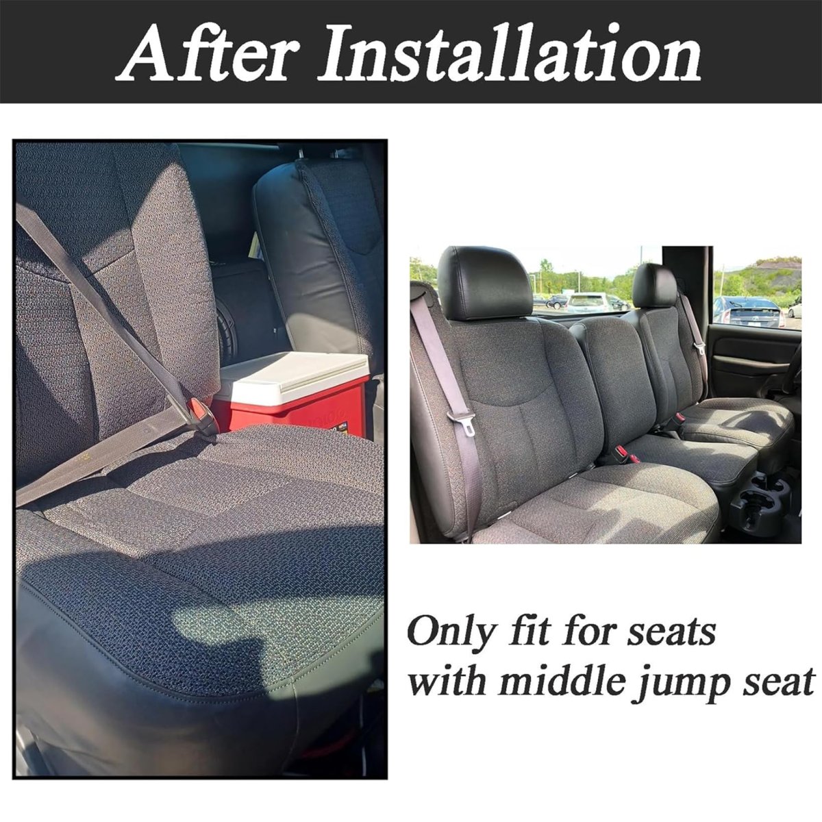 Front Passenger Side Top Back Seat Cover Replacement Cloth Gray For Chevy Silverado Gmc Sierra 1500 2500 3500 2003 2004 2005