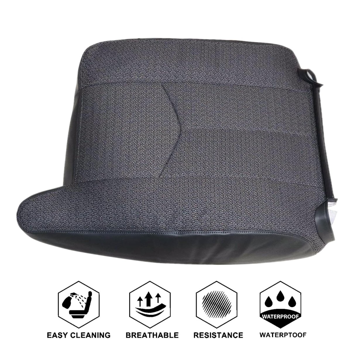 Front Passenger Side Top Back Seat Cover Replacement Cloth Gray For Chevy Silverado Gmc Sierra 1500 2500 3500 2003 2004 2005