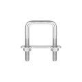 Square U-bolts 42mm 1 65 Inner Width 65mm Length M8 304 Stainless Steel U Clamp Bolt With Nuts And Plates For Boat Trailer 