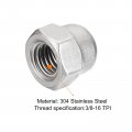 Uxcell 3 8-16 Acorn Cap Nuts 10pcs 304 Stainless Steel Hardware Hex Dome Head For Fasteners Silver