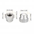 Uxcell 3 8-16 Acorn Cap Nuts 10pcs 304 Stainless Steel Hardware Hex Dome Head For Fasteners Silver