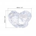 Uxcell 4pcs Toilet Tank Button Pusher Love Heart Shaped Flushing Replacement Part For Women Long Nail Transparent