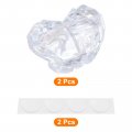 Uxcell 4pcs Toilet Tank Button Pusher Love Heart Shaped Flushing Replacement Part For Women Long Nail Transparent